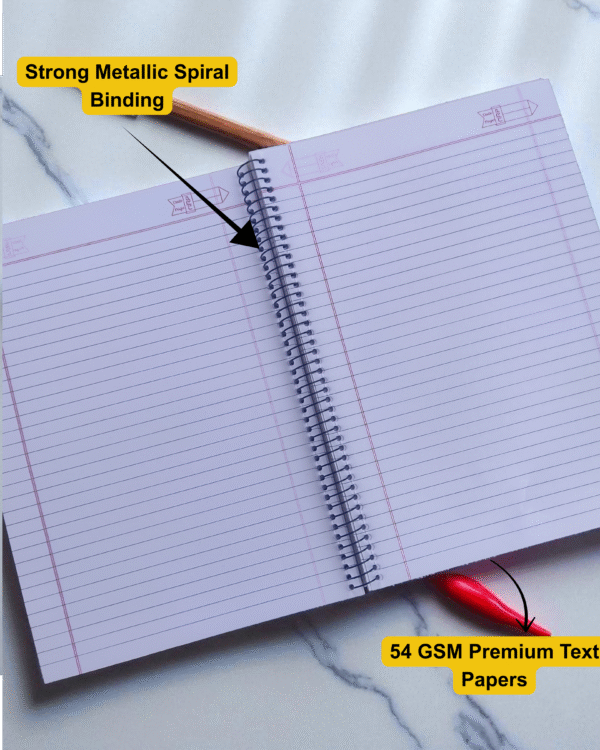 nRp VidyaVeer SE A4 Spiral Notebook | 54 GSM Premium Paper | 250 GSM Laminated Cover