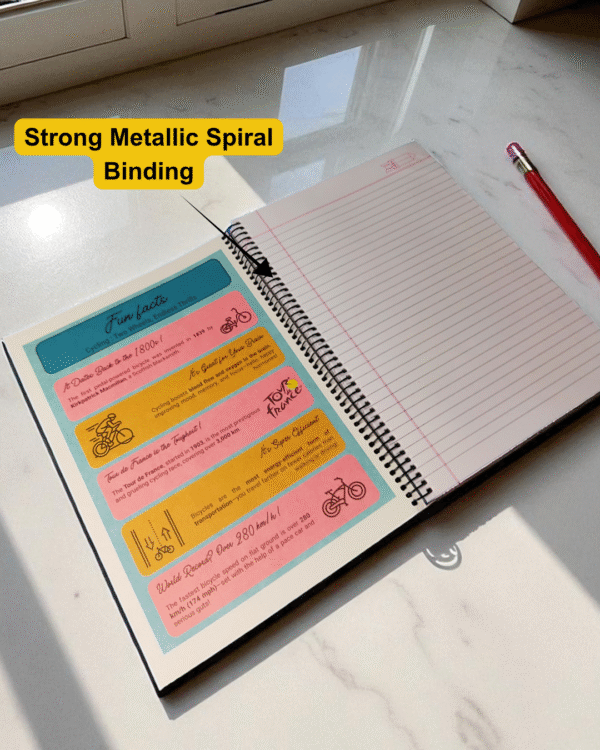 nRp Youth A4 Spiral Notebook | 70 GSM Premium Paper | 450 GSM Laminated Cover | Ruled & Unruled Options