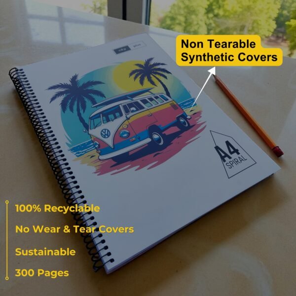 A4 Spiral Notebook Single Line 500 Page 60 GSM BILT Paper